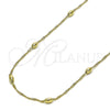 Oro Laminado Basic Necklace, Gold Filled Style Singapore Design, Polished, Golden Finish, 04.213.0279.18 (01 MM Thickness, 18 Inches Length)