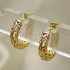 Oro Laminado Huggie Hoop, Gold Filled Style Polished, Tricolor, 02.26.0299.15