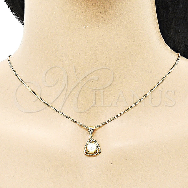 Gold Filled Ring — Earring and Pendant Adult Set with Ivory Pearl — alternate product view — SKU 152208 | Oro Laminado anillo — Earring and Pendant Adult Set with Ivory Pearl — SKU 152208