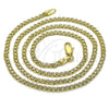Oro Laminado Basic Necklace, Gold Filled Style Bismark Design, Polished, Golden Finish, 04.213.0262.20 (03 MM Thickness, 20 Inches Length)