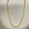 Oro Laminado Basic Necklace, Gold Filled Style Bismark Design, Polished, Golden Finish, 04.213.0262.20 (03 MM Thickness, 20 Inches Length)
