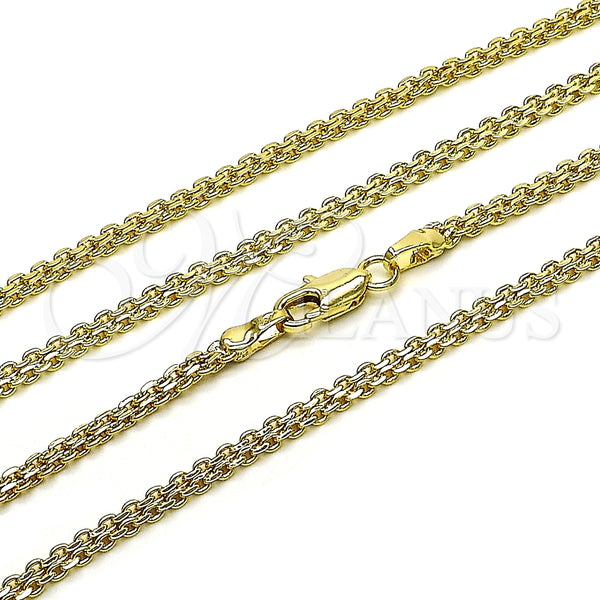 Gold Filled Necklace — Basic Necklace Bismark Design Polished 04. 03 MM — main product view — SKU 152238 | Oro Laminado collar — básico Necklace Bismark diseño pulido 04. 03 MM — SKU 152238