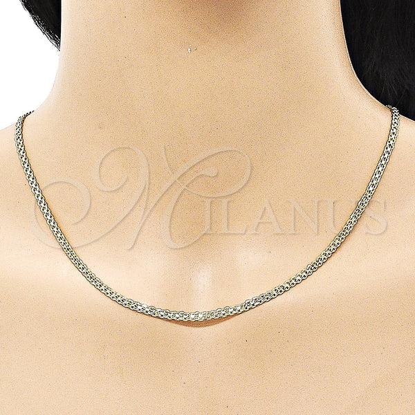 Gold Filled Necklace — Basic Necklace Bismark Design Polished 04. 03 MM — alternate product view — SKU 152239 | Oro Laminado collar — básico Necklace Bismark diseño pulido 04. 03 MM — SKU 152239