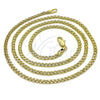 Oro Laminado Basic Necklace, Gold Filled Style Bismark Design, Polished, Golden Finish, 04.213.0262.24 (03 MM Thickness, 24 Inches Length)
