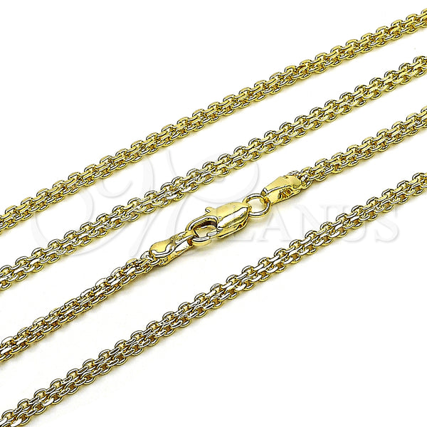 Gold Filled Necklace — Basic Necklace Bismark Design Polished 04. 03 MM — main product view — SKU 152239 | Oro Laminado collar — básico Necklace Bismark diseño pulido 04. 03 MM — SKU 152239