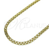 Oro Laminado Basic Necklace, Gold Filled Style Bismark Design, Polished, Golden Finish, 04.213.0263.20 (04 MM Thickness, 20 Inches Length)