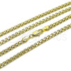 Oro Laminado Basic Necklace, Gold Filled Style Bismark Design, Polished, Golden Finish, 04.213.0263.20 (04 MM Thickness, 20 Inches Length)