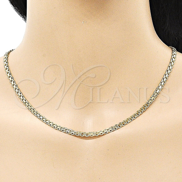 Gold Filled Necklace — Basic Necklace Bismark Design Polished 04. 04 MM — alternate product view — SKU 152241 | Oro Laminado collar — básico Necklace Bismark diseño pulido 04. 04 MM — SKU 152241