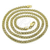 Oro Laminado Basic Necklace, Gold Filled Style Bismark Design, Polished, Golden Finish, 04.213.0263.24 (04 MM Thickness, 24 Inches Length)