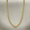 Oro Laminado Basic Necklace, Gold Filled Style Bismark Design, Polished, Golden Finish, 04.213.0263.24 (04 MM Thickness, 24 Inches Length)