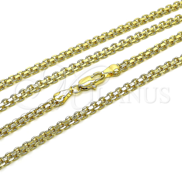 Gold Filled Necklace — Basic Necklace Bismark Design Polished 04. 04 MM — main product view — SKU 152241 | Oro Laminado collar — básico Necklace Bismark diseño pulido 04. 04 MM — SKU 152241