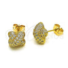 Gold Filled Ring — Stud Earring with White Micro Pave Polished 02. — alternate product view — SKU 152250 | Oro Laminado anillo — Stud Earring with blanco Micro Pave pulido 02. — SKU 152250