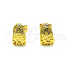 Oro Laminado Stud Earring, Gold Filled Style Polished, Golden Finish, 02.342.0262