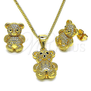 Gold Filled Ring — Earring and Pendant Adult Set Teddy Bear Design — main product view — SKU 152267 | Oro Laminado anillo — Earring and Pendant Adult Set Teddy Bear diseño — SKU 152267