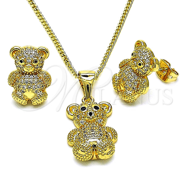 Gold Filled Ring — Earring and Pendant Adult Set Teddy Bear Design — main product view — SKU 152267 | Oro Laminado anillo — Earring and Pendant Adult Set Teddy Bear diseño — SKU 152267