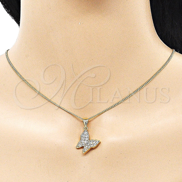Gold Filled Ring — Earring and Pendant Adult Set Butterfly Design with — alternate product view — SKU 152271 | Oro Laminado anillo — Earring and Pendant Adult Set Butterfly diseño with — SKU 152271
