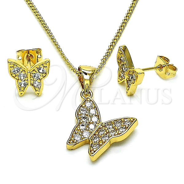 Gold Filled Ring — Earring and Pendant Adult Set Butterfly Design with — main product view — SKU 152271 | Oro Laminado anillo — Earring and Pendant Adult Set Butterfly diseño with — SKU 152271