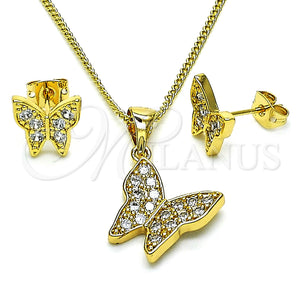 Gold Filled Ring — Earring and Pendant Adult Set Butterfly Design with — main product view — SKU 152271 | Oro Laminado anillo — Earring and Pendant Adult Set Butterfly diseño with — SKU 152271