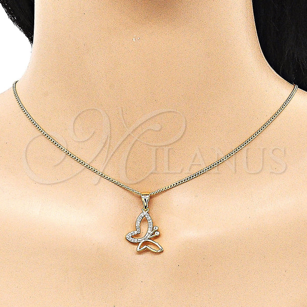 Gold Filled Ring — Earring and Pendant Adult Set Butterfly Design with — alternate product view — SKU 152274 | Oro Laminado anillo — Earring and Pendant Adult Set Butterfly diseño with — SKU 152274