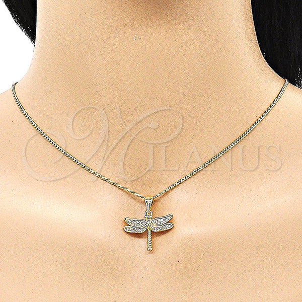 Gold Filled Ring — Earring and Pendant Adult Set Dragon-Fly Design with — alternate product view — SKU 152276 | Oro Laminado anillo — Earring and Pendant Adult Set Dragon-Fly diseño with — SKU 152276