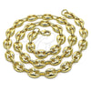 Oro Laminado Fancy Necklace, Gold Filled Style Puff Mariner Design, Polished, Golden Finish, 04.372.0002.24 (Thickness, 24 Inches Length)