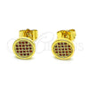 Gold Filled Ring — Stud Earring with Garnet Micro Pave Polished 02. — alternate product view — SKU 152285 | Oro Laminado anillo — Stud Earring with Garnet Micro Pave pulido 02. — SKU 152285