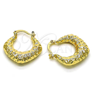 Gold Filled Hoop Earrings — Small Hoop Hollow Design Polished 02. — main product view — SKU 152349 | Oro Laminado aretes de aro — Small Hoop Hollow diseño pulido 02. — SKU 152349