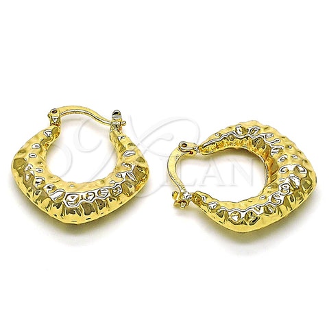 Oro Laminado Small Hoop, Gold Filled Style Hollow Design, Polished, Golden Finish, 02.163.0182.25