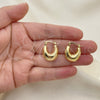 Oro Laminado Small Hoop, Gold Filled Style Hollow Design, Polished, Golden Finish, 02.163.0189.20
