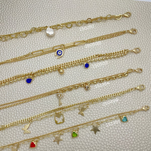 Gold Filled Bracelet — 15 Double Bracelets Trendy $6.67 each for $ — main product view — SKU 152399 | Oro Laminado brazalete — 15 Double Bracelets Trendy $6.67 each for $ — SKU 152399