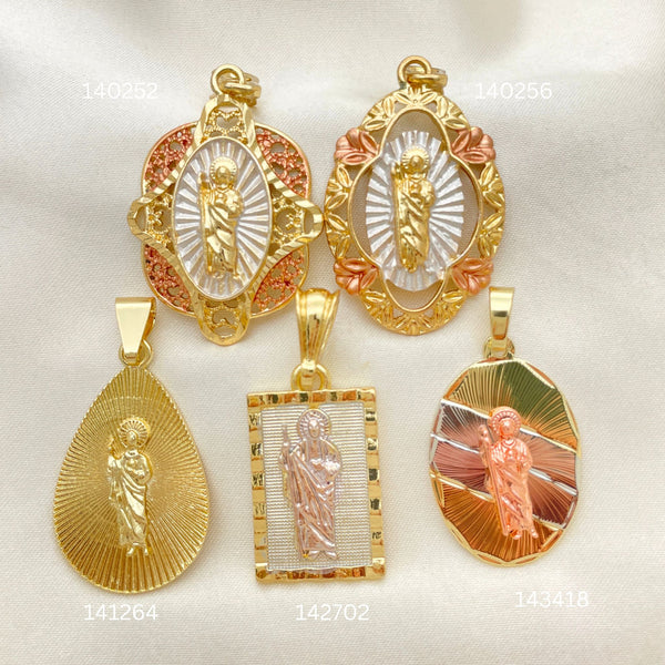Gold Filled Pendant — 25 San Judas Medium Pendants for $ $4.00ea — main product view — SKU 152443 | Oro Laminado dije — 25 San Judas Medium Pendants for $ $4.00ea — SKU 152443