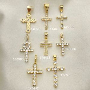 Gold Filled Jewelry — 30 Zirconia Crosses for $ $3.33ea ea in — main product view — SKU 152447 | Oro Laminado joyería — 30 Zirconia Crosses for $ $3.33ea ea in — SKU 152447
