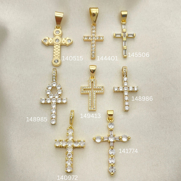 Gold Filled Jewelry — 30 Zirconia Crosses for $ $3.33ea ea in — main product view — SKU 152447 | Oro Laminado joyería — 30 Zirconia Crosses for $ $3.33ea ea in — SKU 152447