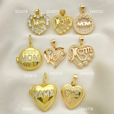 Gold Filled Pendant — 25 Mom and Mama Pendants for Mothers for for wholesale, main product view