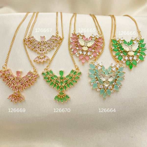 Gold Filled Necklace — 20 Extra Fancy Zirconia Necklaces Assorted in for — main product view — SKU 152458 | Oro Laminado collar — 20 Extra elegante Zirconia Necklaces Assorted in for — SKU 152458