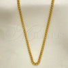 Stainless Steel Basic Necklace, Miami Cuban Design, Black Polished, Golden Finish, 04.113.1762.28 (04 MM Thickness, 28 Inches Length)