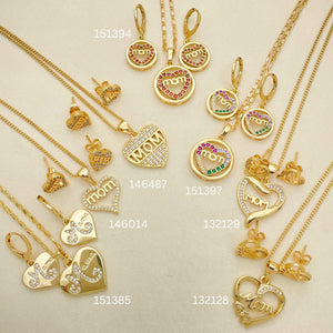 Gold Filled Jewelry — 18 Mothers Day Sets Mom Mama in Assorted — main product view — SKU 152536 | Oro Laminado joyería — 18 Mothers Day Sets Mom Mama in Assorted — SKU 152536