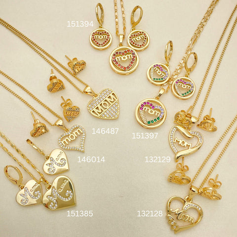 18 Mothers Day Sets, Mom, Mama, in Oro Laminado Assorted ($5.55 each) for $100 Gold Layered