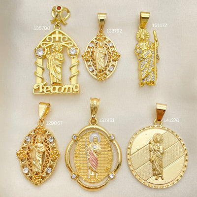 Gold Filled Pendant — 25 San Judas Medium Pendants in for $ for wholesale, main product view