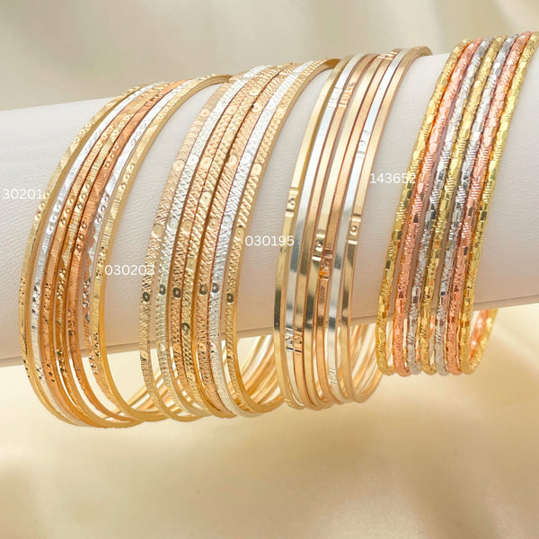 Gold Filled Jewelry — 20 Tricolor Semanarios in Assorted $5.00 each for — main product view — SKU 152542 | Oro Laminado joyería — 20 Tricolor Semanarios in Assorted $5.00 each for — SKU 152542