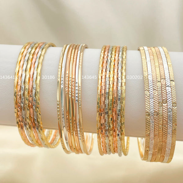 Gold Filled Jewelry — 20 Tricolor Semanarios in Assorted $5.00 each for — main product view — SKU 152543 | Oro Laminado joyería — 20 Tricolor Semanarios in Assorted $5.00 each for — SKU 152543