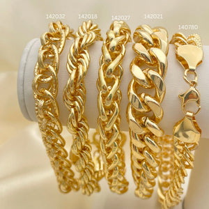 Gold Filled Bracelet — 15 Assorted ChunkyFancy Couture Bracelets in Assorted $6.67 — main product view — SKU 152552 | Oro Laminado brazalete — 15 Assorted ChunkyFancy Couture Bracelets in Assorted $6.67 — SKU 152552