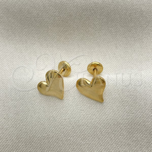 Gold Filled Ring — Stud Earring Heart Design White Polished 02.02. — main product view — SKU 152585 | Oro Laminado anillo — Stud Earring corazón diseño blanco pulido 02.02. — SKU 152585