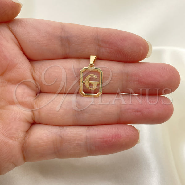Gold Filled Pendant — Fancy Pendant Initials Design Polished 05.02. — alternate product view — SKU 152590 | Oro Laminado dije — elegante Pendant Initials diseño pulido 05.02. — SKU 152590
