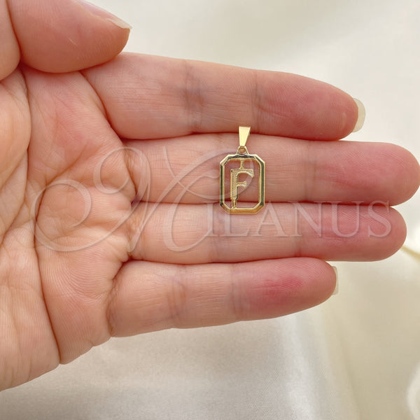 Gold Filled Pendant — Fancy Pendant Initials Design Polished 05.02. — alternate product view — SKU 152591 | Oro Laminado dije — elegante Pendant Initials diseño pulido 05.02. — SKU 152591