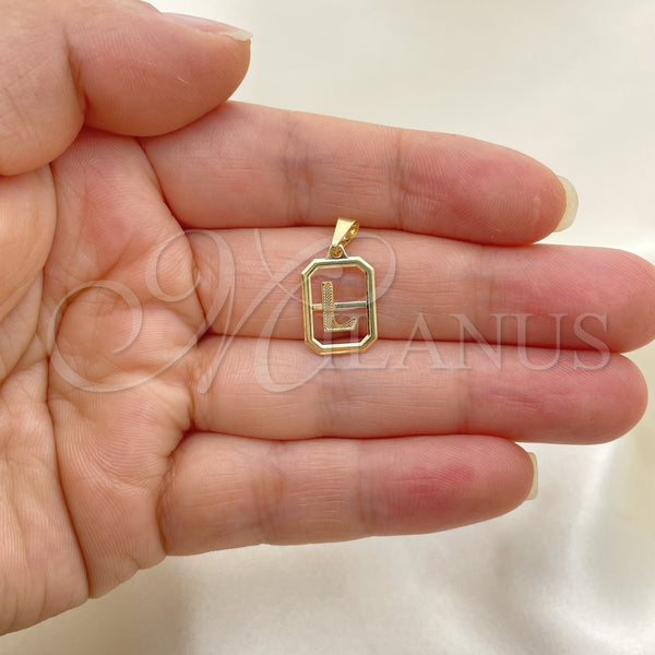 Gold Filled Pendant — Fancy Pendant Initials Design Polished 05.02. — alternate product view — SKU 152595 | Oro Laminado dije — elegante Pendant Initials diseño pulido 05.02. — SKU 152595
