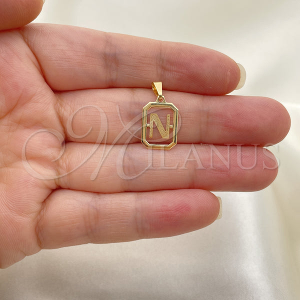 Gold Filled Pendant — Fancy Pendant Initials Design Polished 05.02. — alternate product view — SKU 152597 | Oro Laminado dije — elegante Pendant Initials diseño pulido 05.02. — SKU 152597