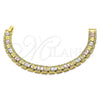 Oro Laminado Solid Bracelet, Gold Filled Style Diamond Cutting Finish, Tricolor, 03.102.0069.07 (09 MM Thickness, 7 Inches Length)