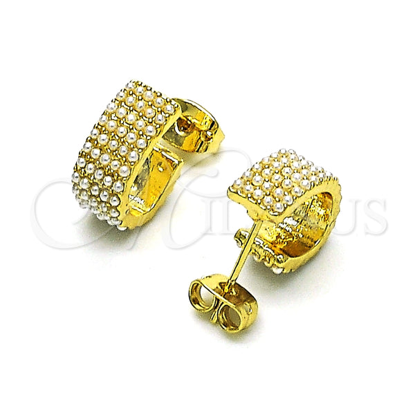 Gold Filled Ring — Stud Earring with Ivory Pearl Polished 02. — alternate product view — SKU 152644 | Oro Laminado anillo — Stud Earring with Ivory Pearl pulido 02. — SKU 152644