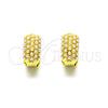 Oro Laminado Stud Earring, Gold Filled Style with Ivory Pearl, Polished, Golden Finish, 02.379.0050.12